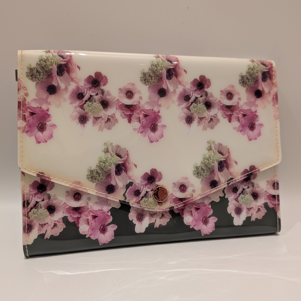 Ted Baker London Floral Envelope Clutch - Pink and White Flowers Violets